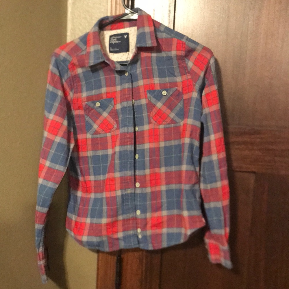 American Eagle plaid 100%cotton size 4